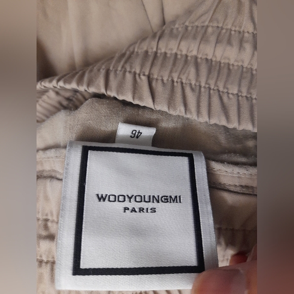 Wooyoungmi - Mens Khaki Style Drawstring Jogger Pants - Size: IT 46 - Picture 11 of 14